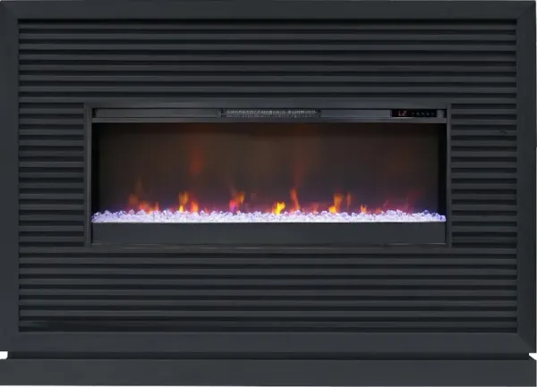 Riviera Black Fireplace Mantel