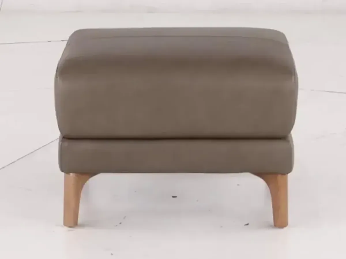 Yeti Mushroom Brown Leather Ottoman