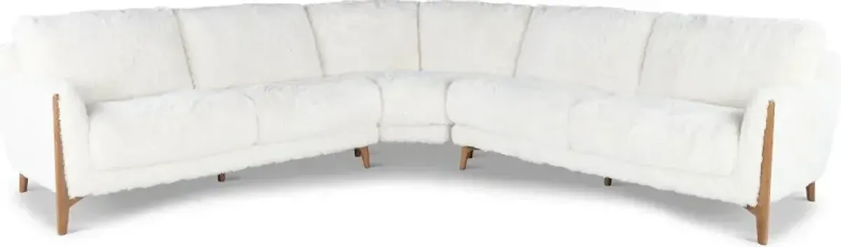 Yeti White 3 Piece Sectional