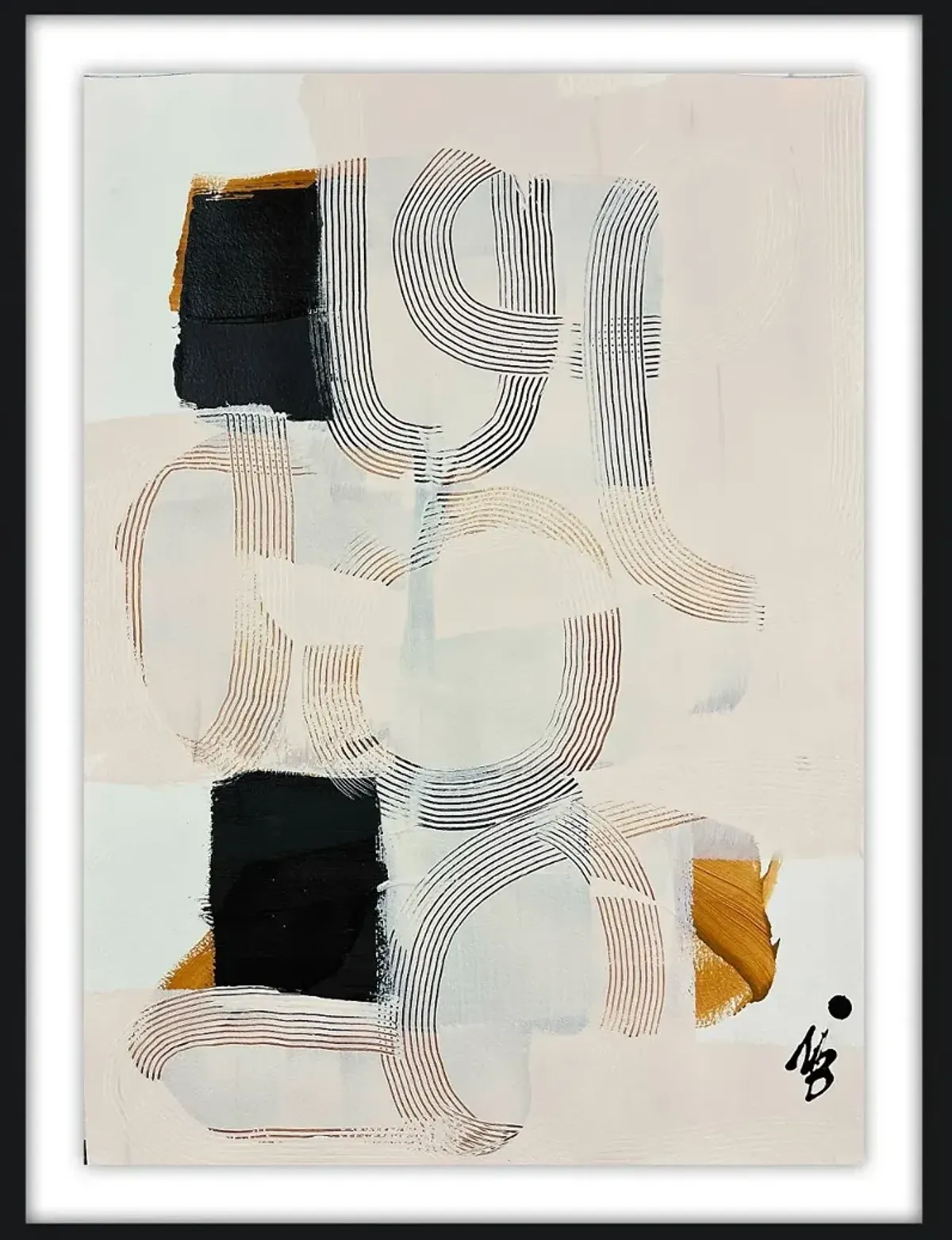 Soft Flow Glass Framed Art