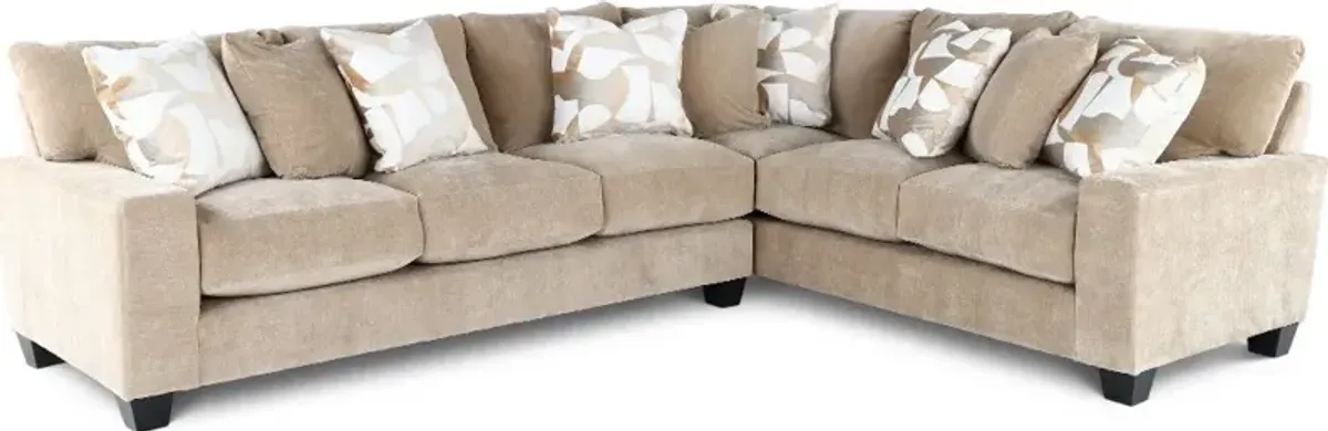 Valderrama Khaki 2 Piece Sectional