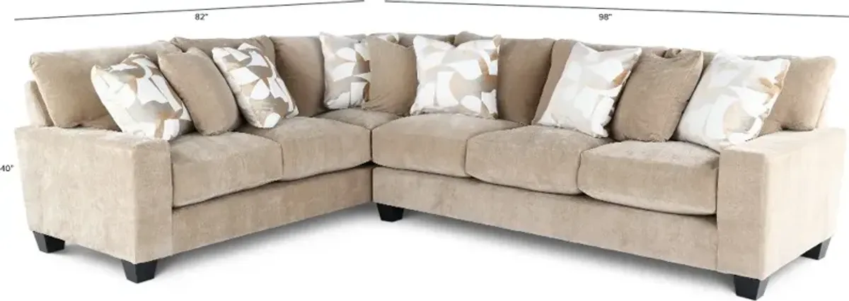 Valderrama Khaki 2 Piece Sectional