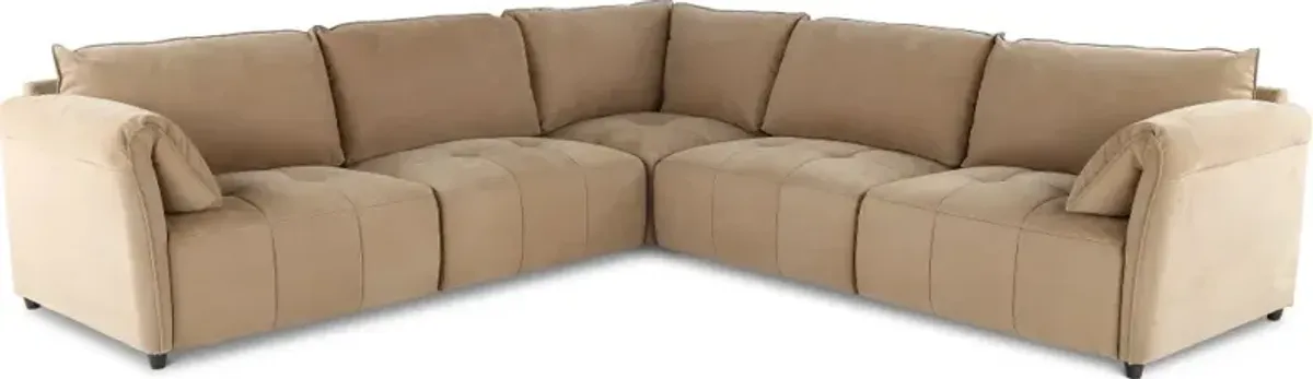 Willow Taupe 5 Piece Sectional