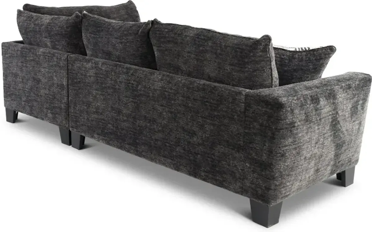 Fandango Charcoal Gray 2 Piece Sectional