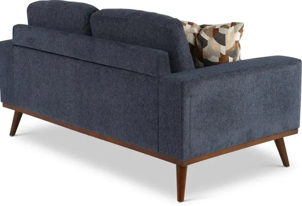 Heath Navy Blue Loveseat