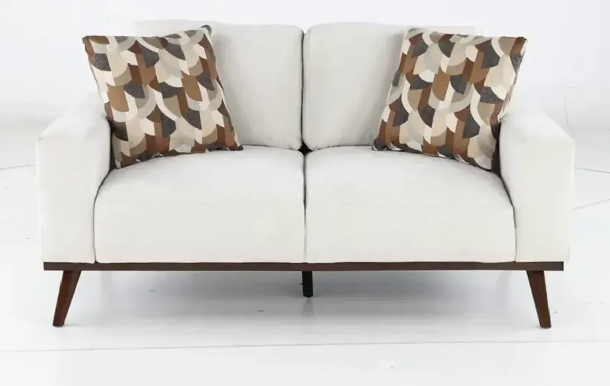 Heath White Loveseat