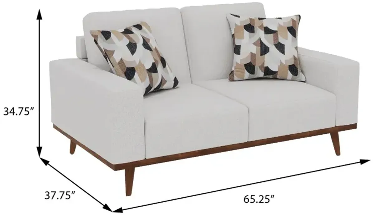 Heath White Loveseat