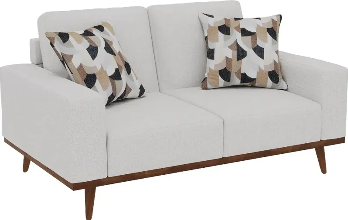 Heath White Loveseat