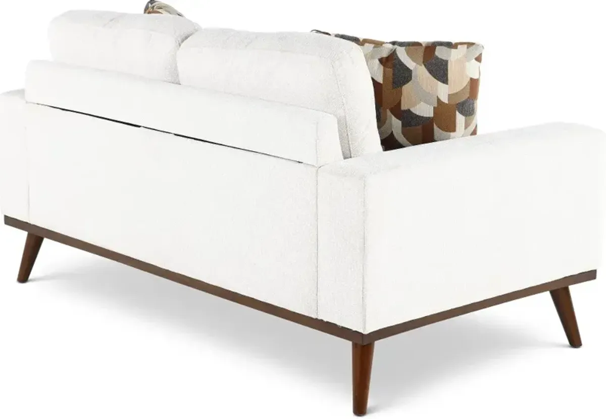 Heath White Loveseat