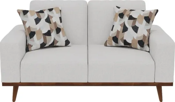 Heath White Loveseat