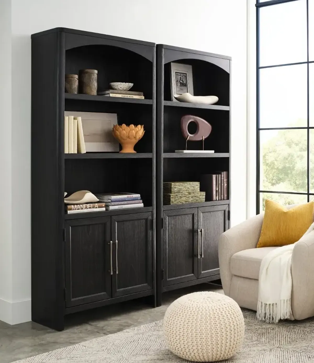 Sloane Black Door Bookcase