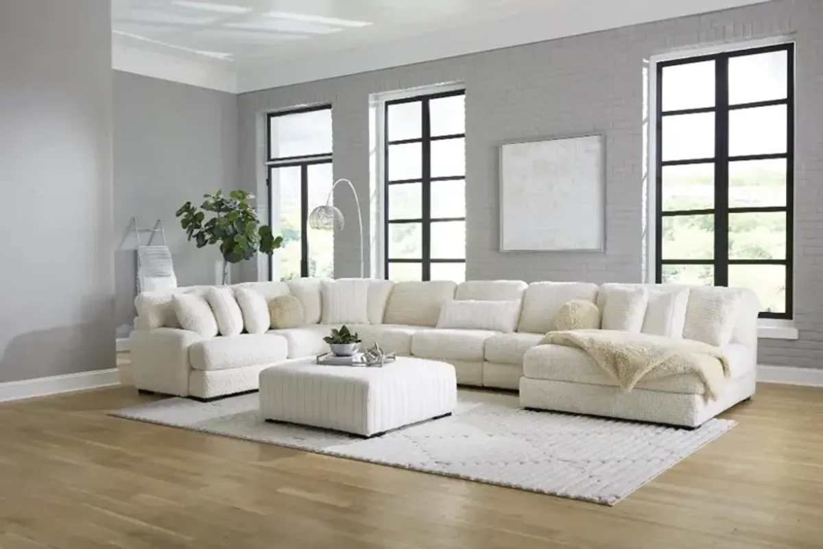 Hendrix Ivory 4 Piece Sectional with Double Chaise