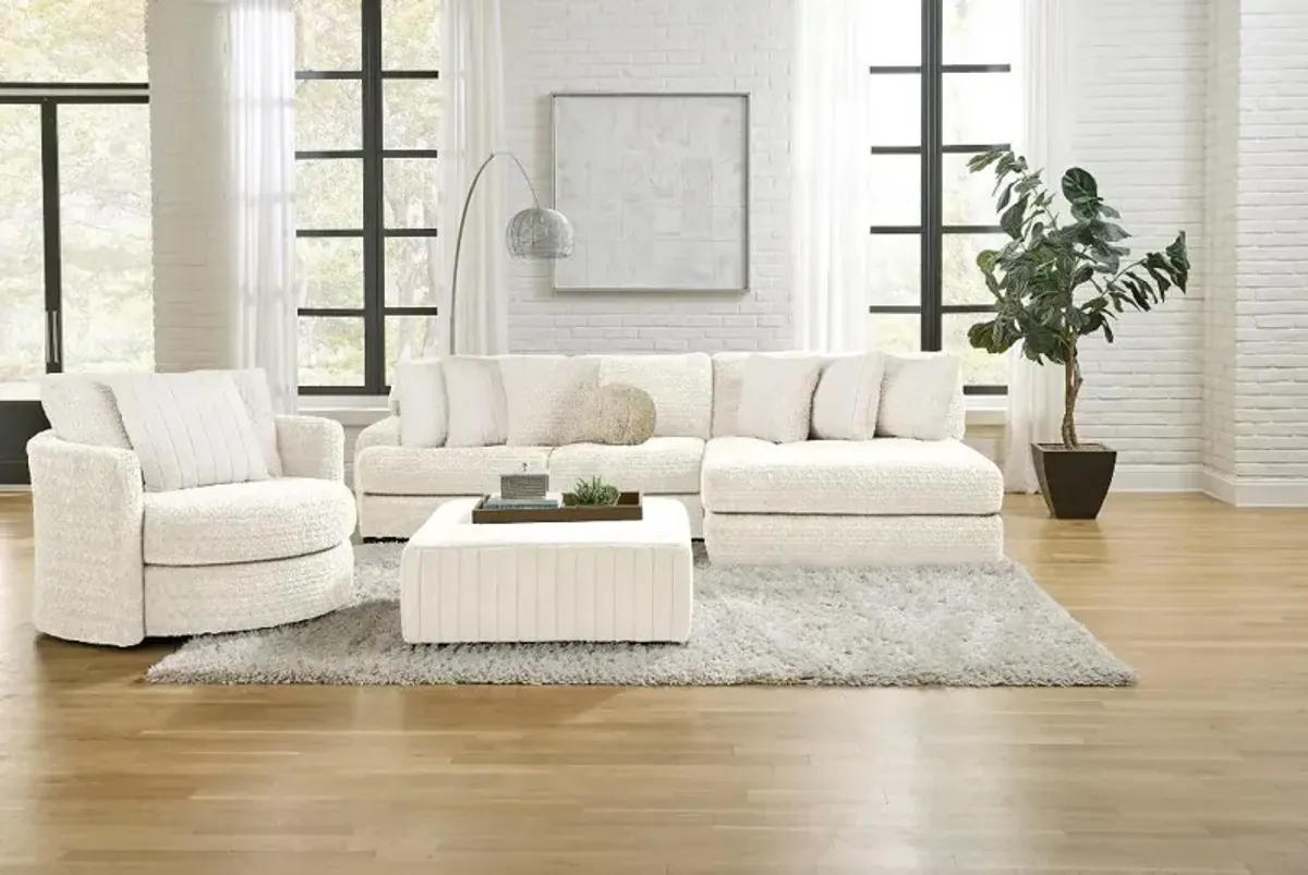 Hendrix Ivory 2 Piece Sectional with Double Chaise