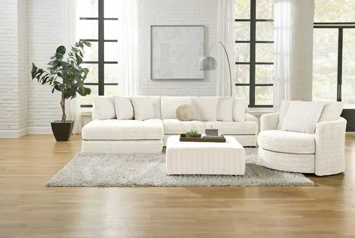 Hendrix Ivory 2 Piece Sectional with Double Chaise