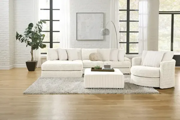 Hendrix Ivory 2 Piece Sectional with Double Chaise