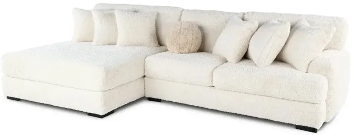 Hendrix Ivory 2 Piece Sectional with Double Chaise