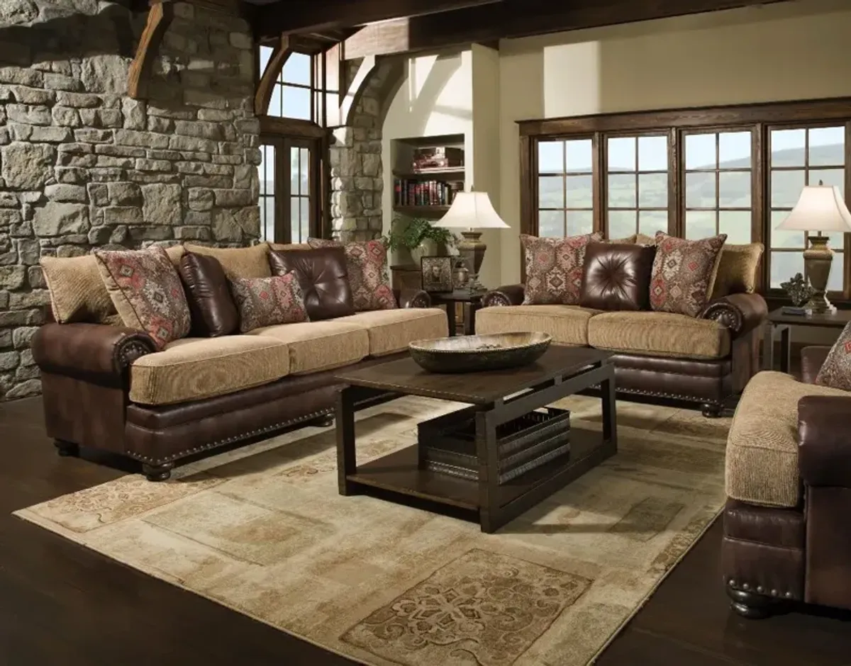 Laramie Two-Tone Brown Sofa