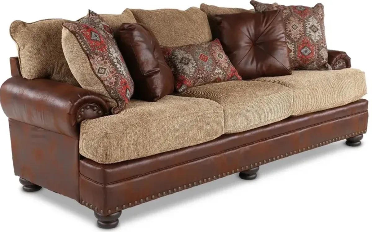 Laramie Two-Tone Brown Sofa