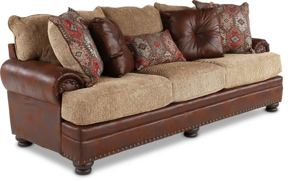 Laramie Two-Tone Brown Sofa