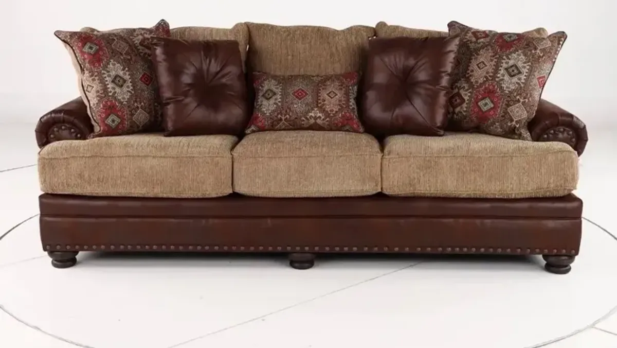 Laramie Two-Tone Brown Sofa