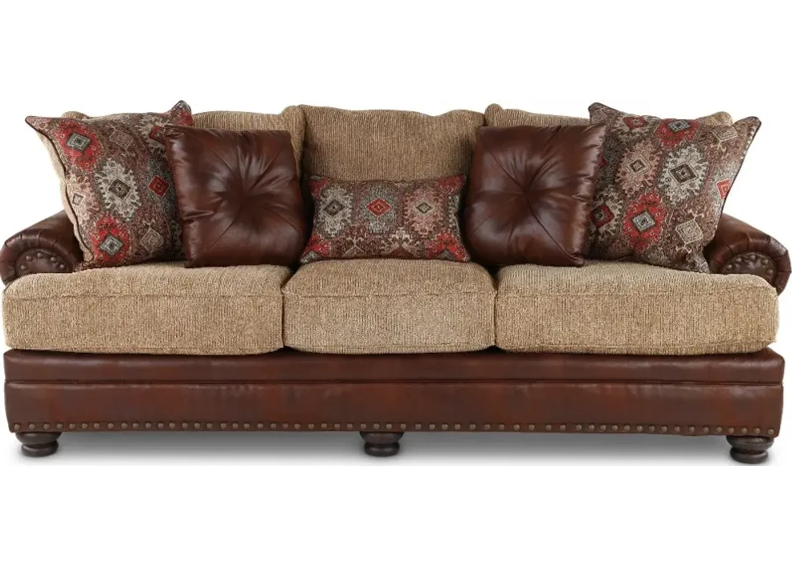 Laramie Two-Tone Brown Sofa