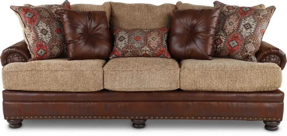 Laramie Two-Tone Brown Sofa