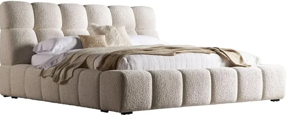 Escape Beige Queen Upholstered Bed