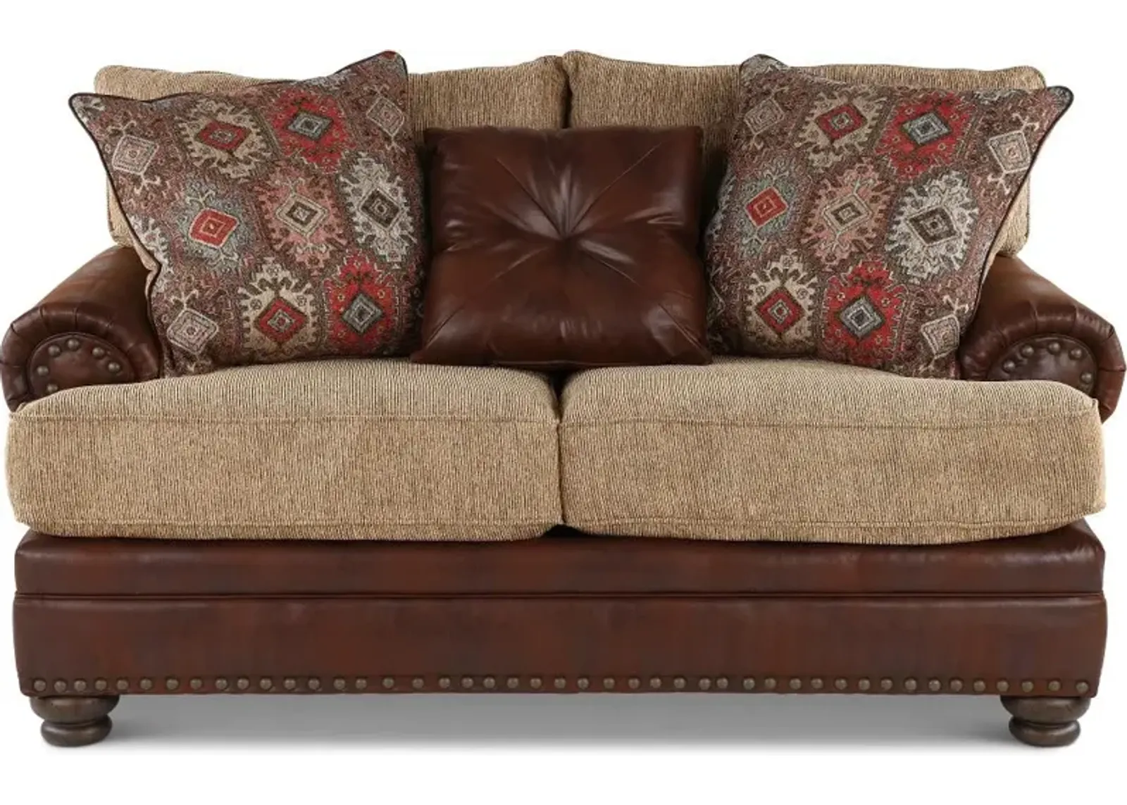 Laramie Two-Tone Brown Loveseat