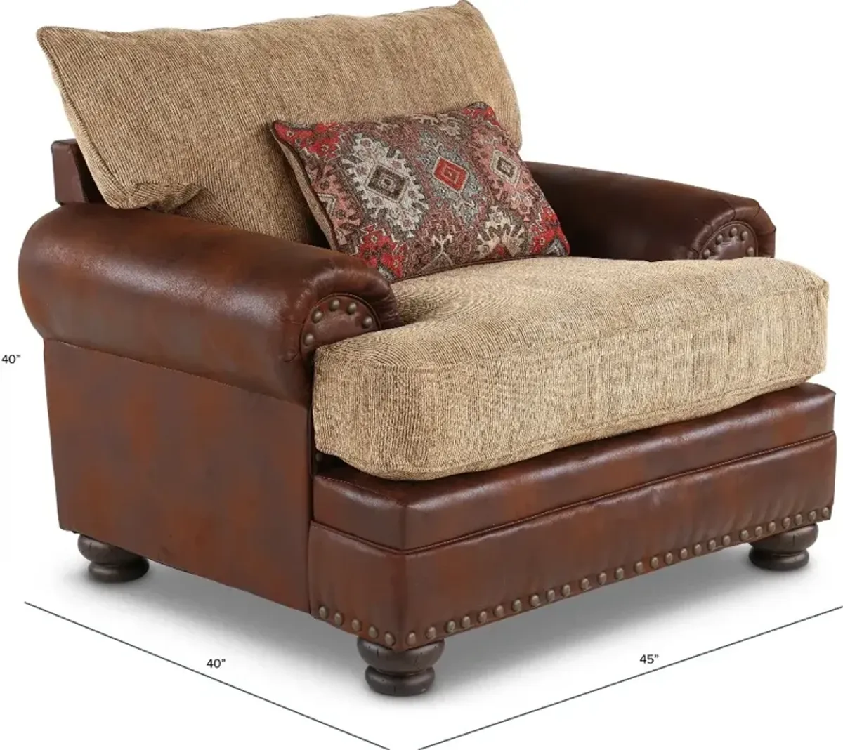 Laramie Two-Tone Brown Chair