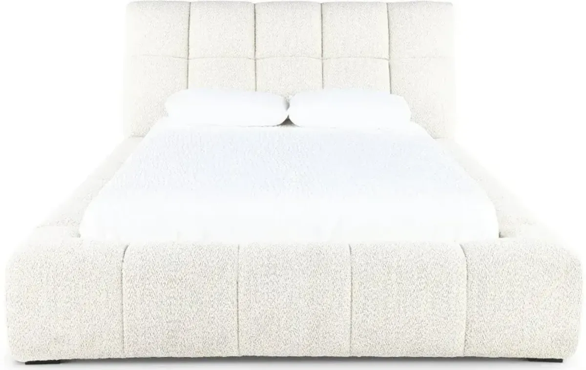 Escape Beige King Upholstered Bed