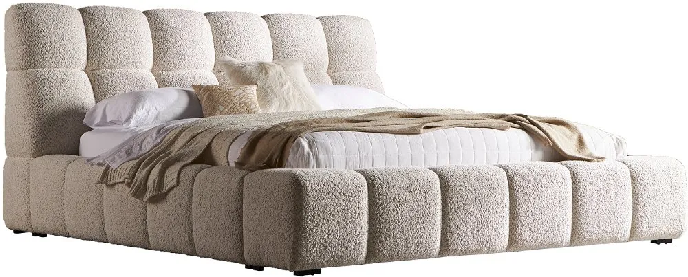 Escape Beige King Upholstered Bed