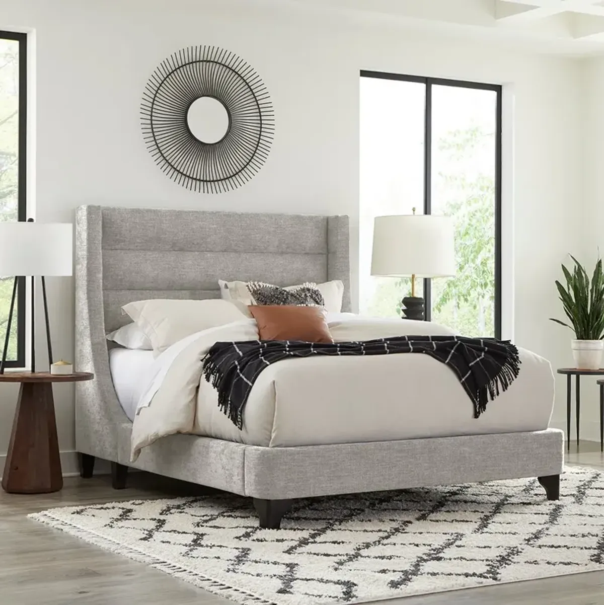 Jacob Gray King Upholstered Bed