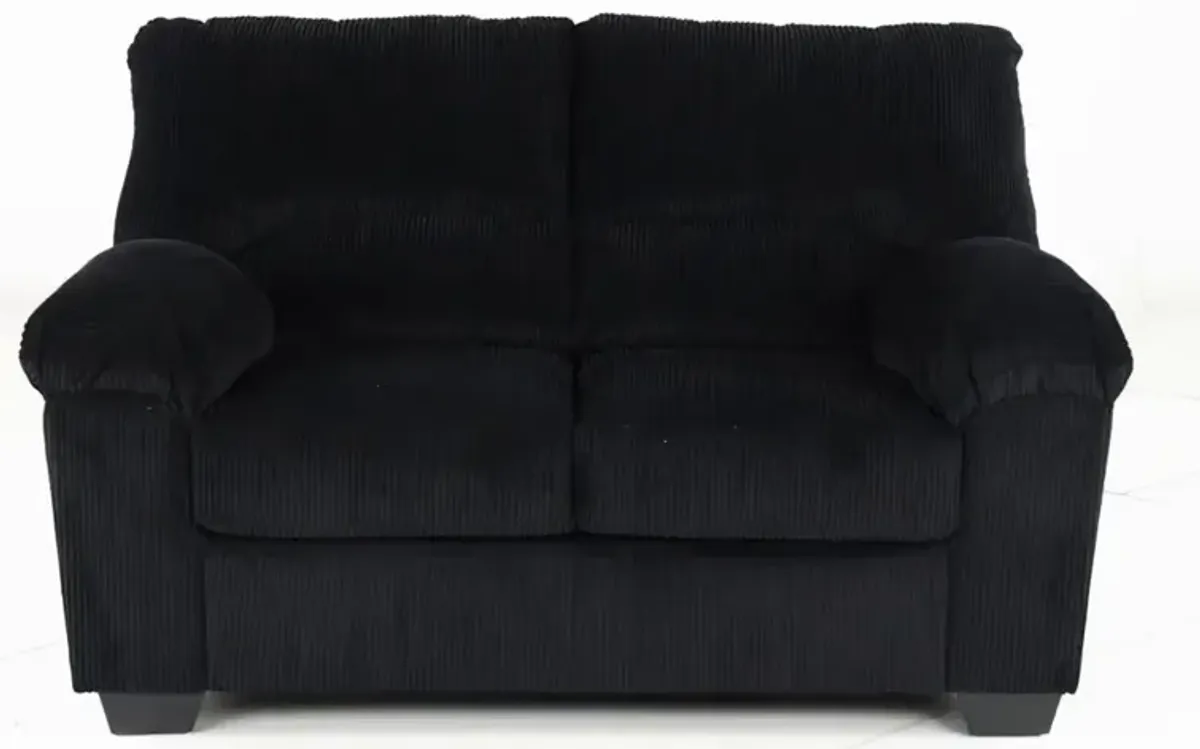 SimpleJoy Black Loveseat