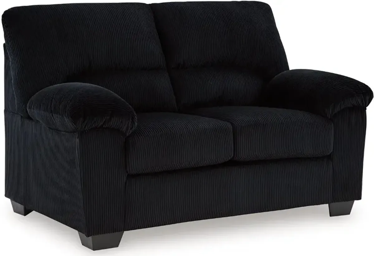 SimpleJoy Black Loveseat