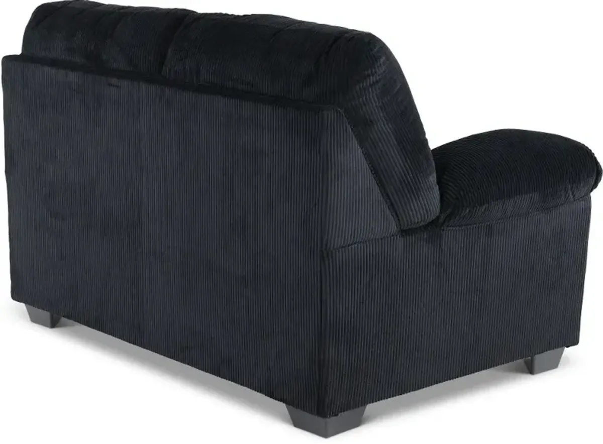 SimpleJoy Black Loveseat