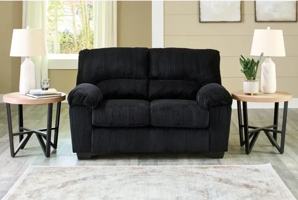 SimpleJoy Black Loveseat