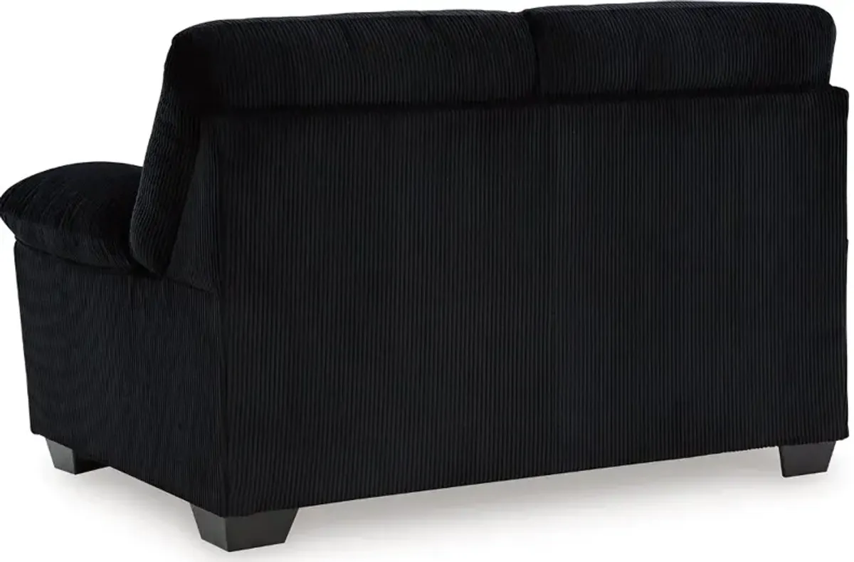 SimpleJoy Black Loveseat