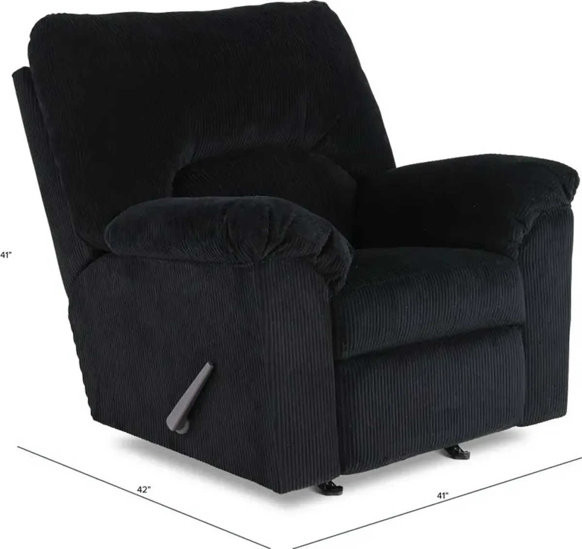 SimpleJoy Black Recliner