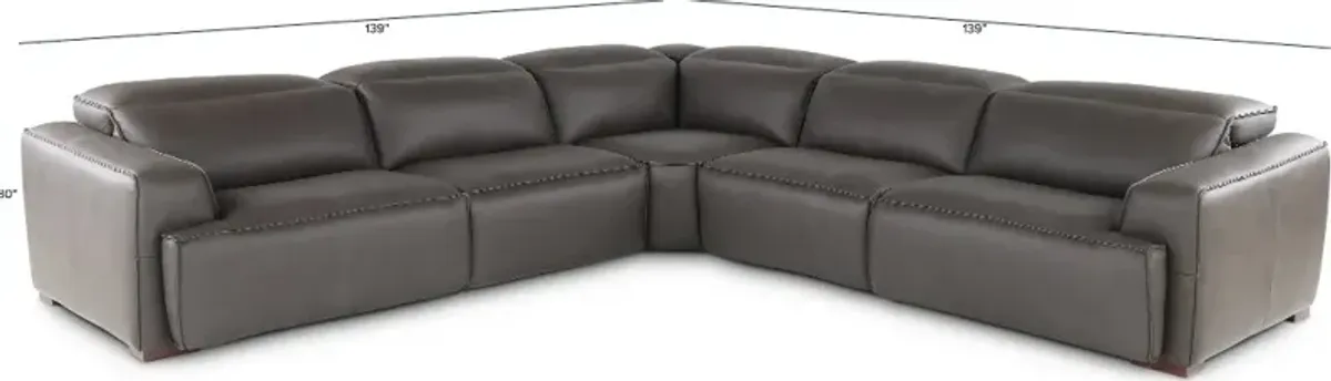 Arizona Sedona 5-Piece Reclining Sectional with Adjustable Headrests