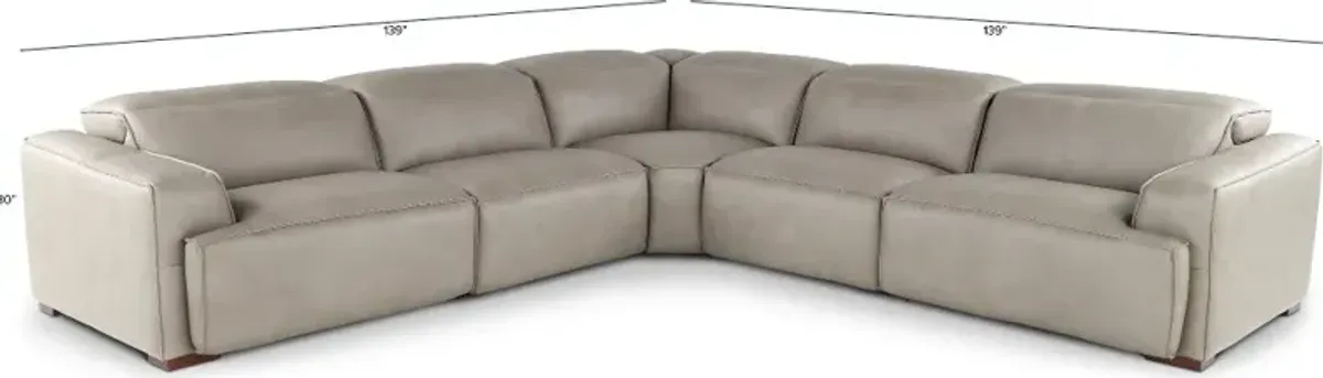 Arizona Thunder 5-Piece Reclining Sectional with Adjustable Headrests