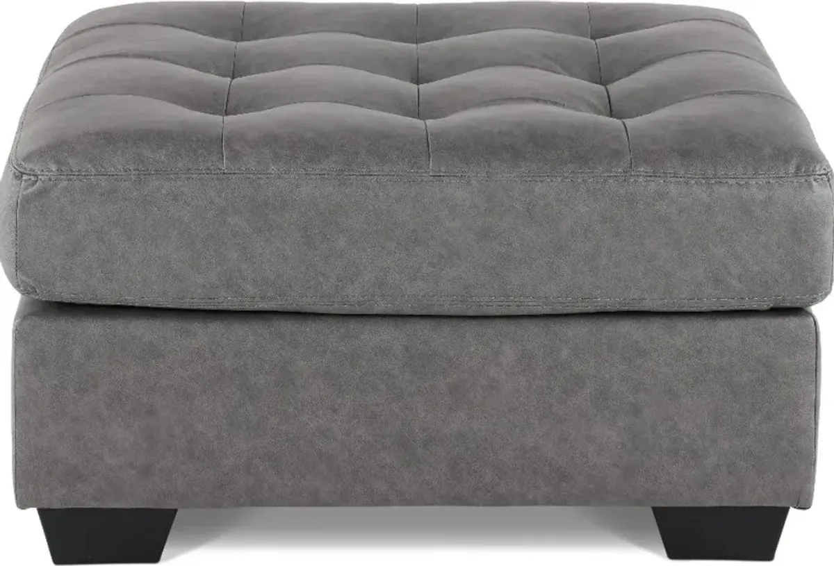 Clairette Gray Ottoman