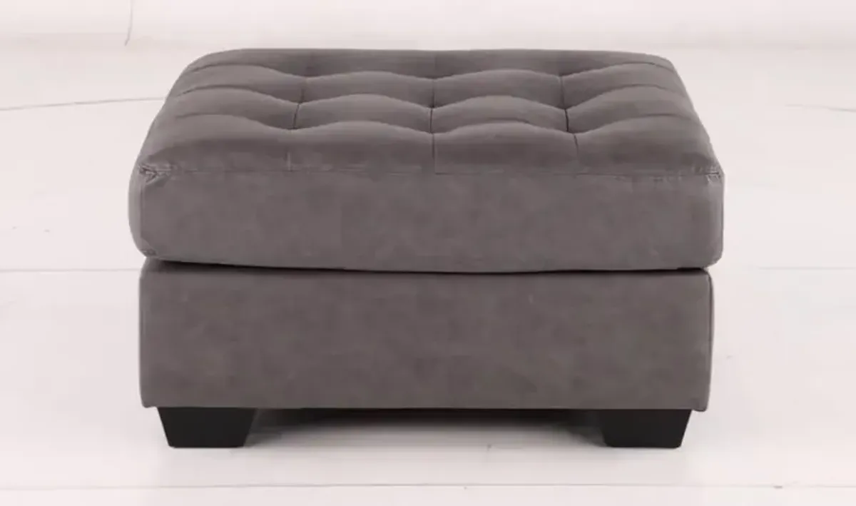 Clairette Gray Ottoman