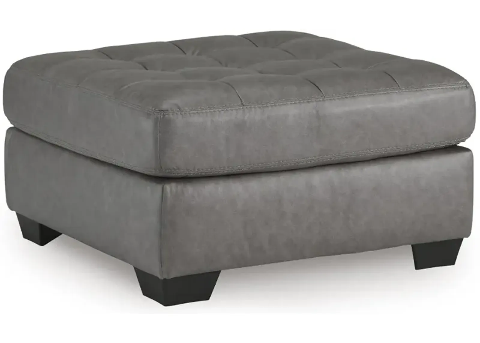 Clairette Gray Ottoman