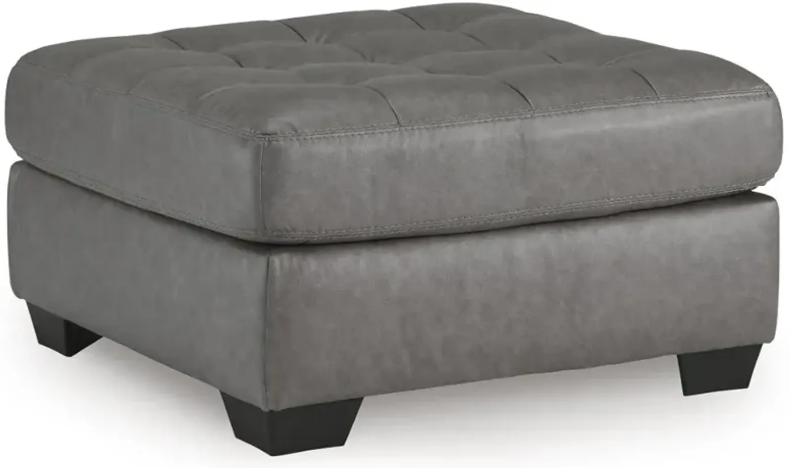 Clairette Gray Ottoman