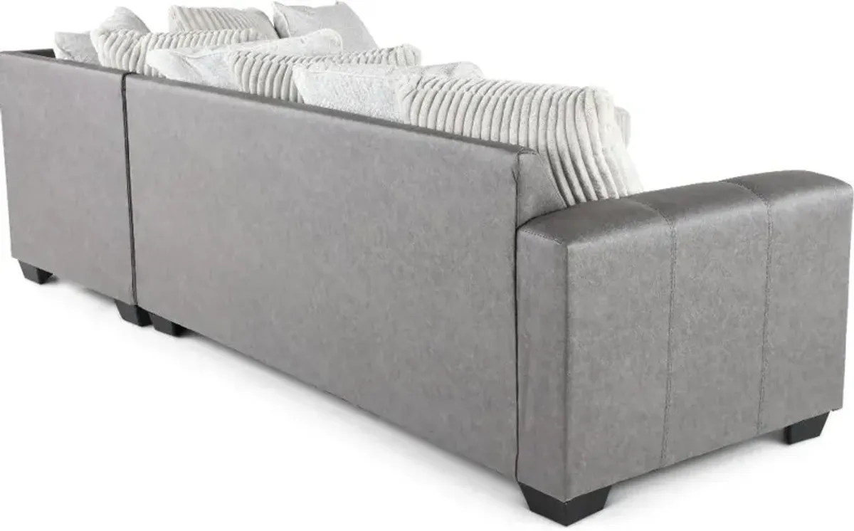 Clairette Two-Tone Gray 2 Piece Sectional