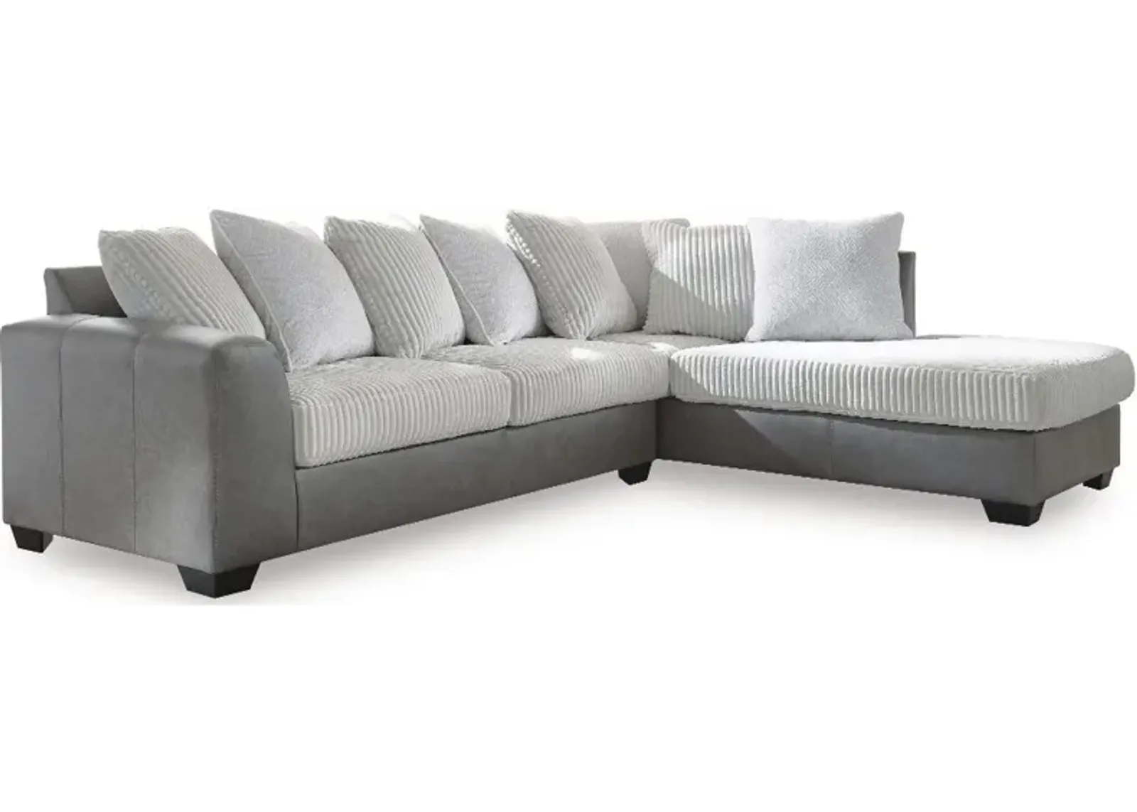 Clairette Two-Tone Gray 2 Piece Sectional