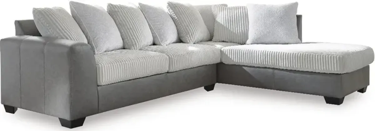 Clairette Two-Tone Gray 2 Piece Sectional