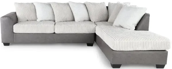 Clairette Two-Tone Gray 2 Piece Sectional