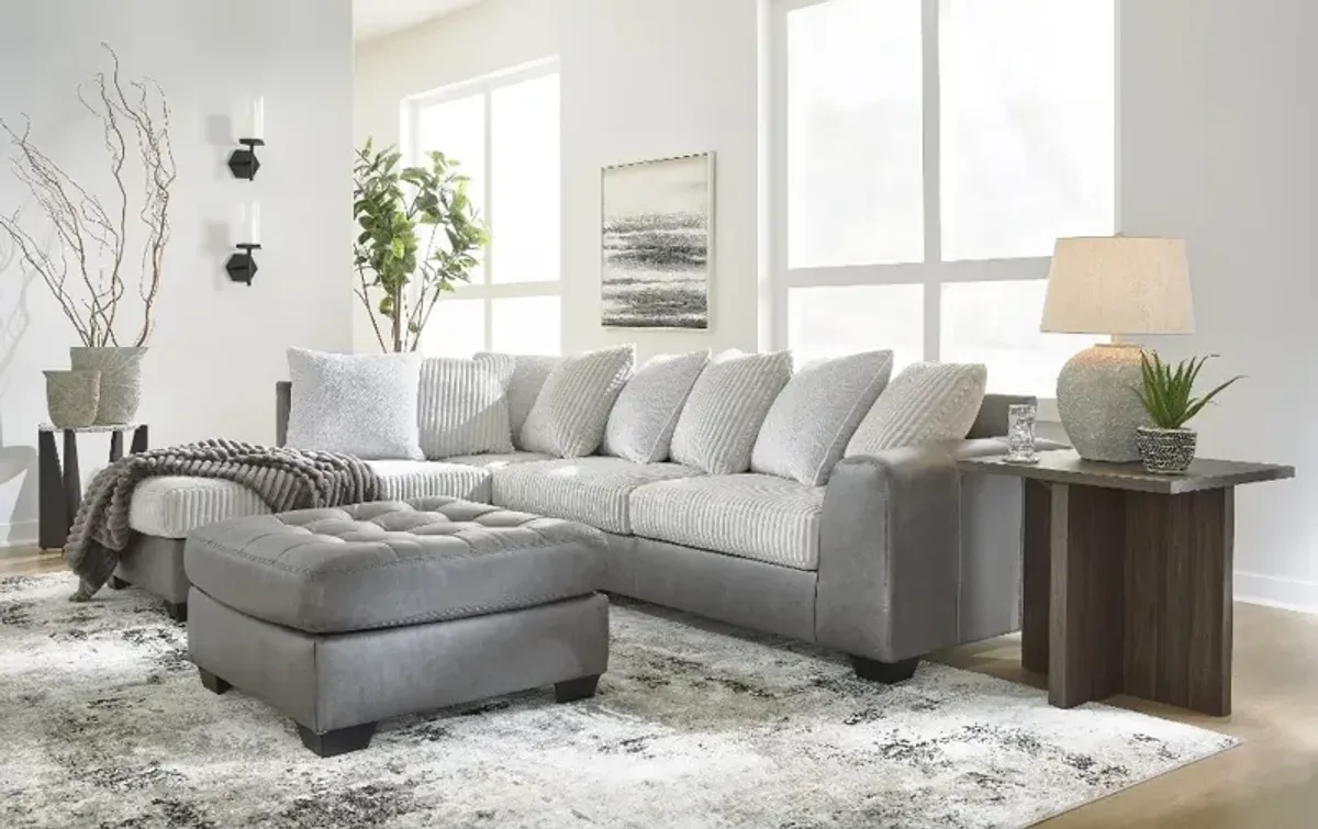 Clairette Two-Tone Gray 2 Piece Sectional