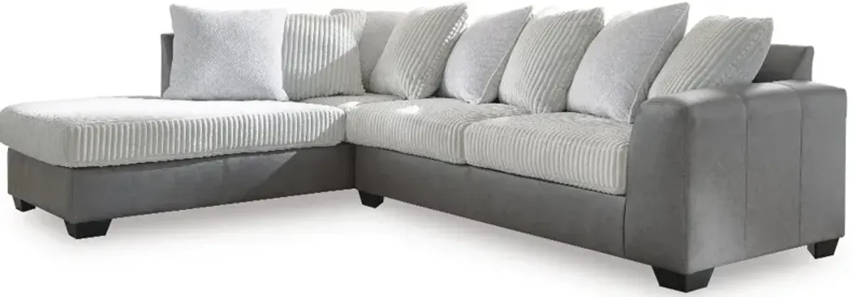 Clairette Two-Tone Gray 2 Piece Sectional